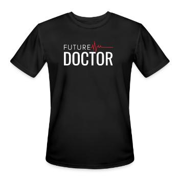 Future Doctor Pulse Logo - Men's Moisture Wicking Performance T-Shirt - black - Front - Jackson (183cm)