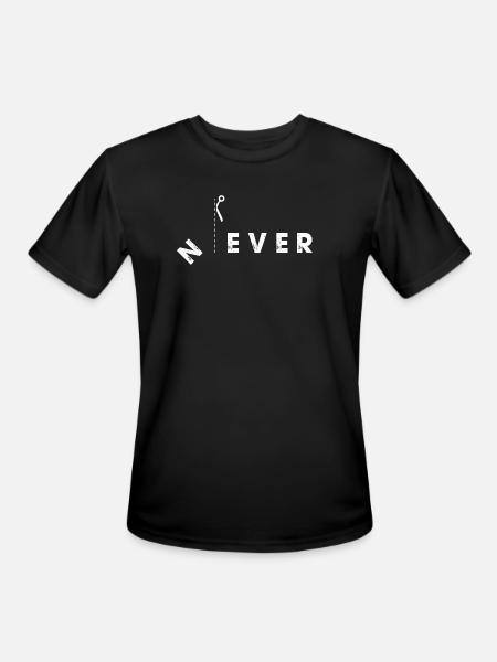 Never Cut Line - Men's Moisture Wicking Performance T-Shirt - black