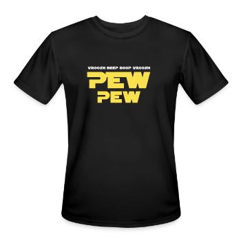 Nerd Geek - T-Shirt Performance pour hommes - noir - Devant - Jackson (183cm)