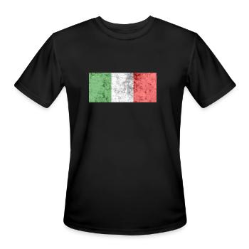 Italian - Men's Moisture Wicking Performance T-Shirt - black - Front - Jackson (183cm)
