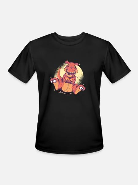 Dino Gamer - Men's Moisture Wicking Performance T-Shirt - black