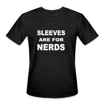 Les manches sont pour les nerds - T-Shirt Performance pour hommes - noir - Devant - Jackson (183cm)