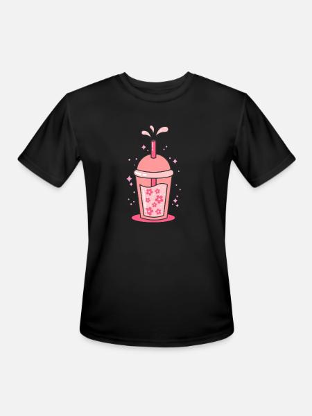 Japanese Cherry Blossom Drink! - Men's Moisture Wicking Performance T-Shirt - black
