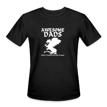 Awesome Dads Explore Dungeons and Slay Dragons - Men's Moisture Wicking Performance T-Shirt - black - Front - Jackson (183cm)