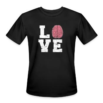 Neuro Nurse Love Neurologist Neuroscience Neurolog - Men's Moisture Wicking Performance T-Shirt - black - Front - Jackson (183cm)