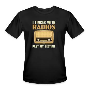 I Tinker With Radios Past My Bedtime Ham Radio - Men's Moisture Wicking Performance T-Shirt - black - Front - Jackson (183cm)