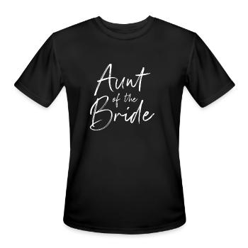 Aunt of the bride for wedding - Men's Moisture Wicking Performance T-Shirt - black - Front - Jackson (183cm)