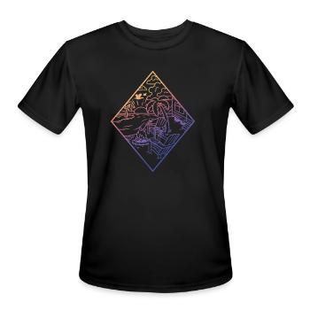 Camp Paradise - Men's Moisture Wicking Performance T-Shirt - black - Front - Jackson (183cm)