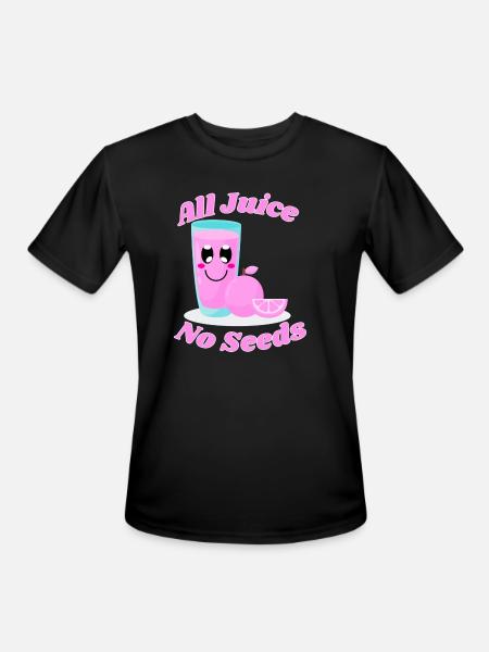All juice no seeds - Men's Moisture Wicking Performance T-Shirt - black