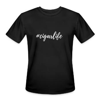 Cigar Life For Cigar Enthusiastsfrenchbock beerlab - Men's Moisture Wicking Performance T-Shirt - black - Front - Jackson (183cm)