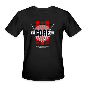 Core denim - Men's Moisture Wicking Performance T-Shirt - black - Front - Jackson (183cm)