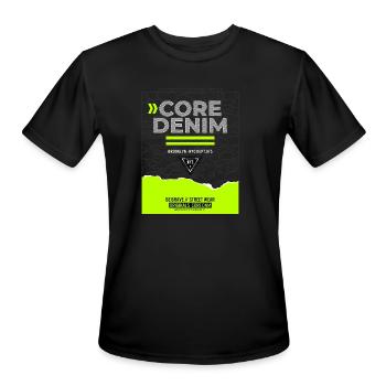 Core denim - Men's Moisture Wicking Performance T-Shirt - black - Front - Jackson (183cm)