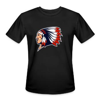 Apache sport clip-art - Men's Moisture Wicking Performance T-Shirt - black - Front - Jackson (183cm)