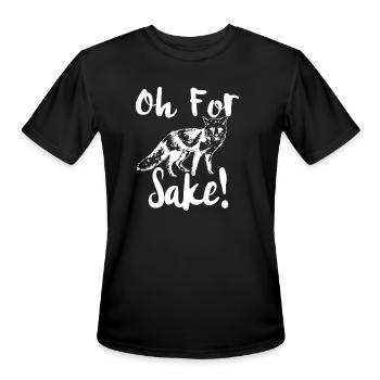 Oh For Fox Sake - Men's Moisture Wicking Performance T-Shirt - black - Front - Jackson (183cm)