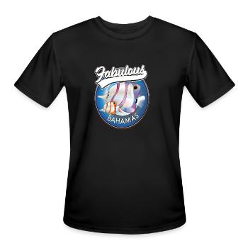 Bahamas Logo - Men's Moisture Wicking Performance T-Shirt - black - Front - Jackson (183cm)