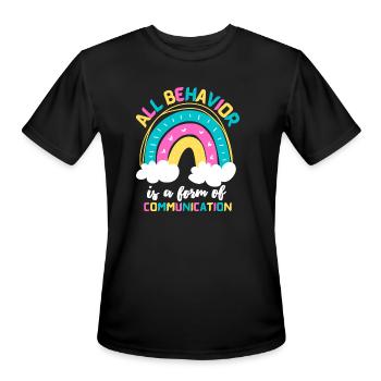 All Behavior Is A Form Of Communication Rainbow - Men's Moisture Wicking Performance T-Shirt - black - Front - Jackson (183cm)