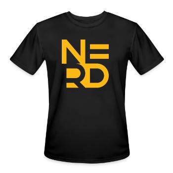NERD - T-Shirt Performance pour hommes - noir - Devant - Jackson (183cm)