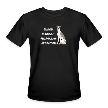Italian Greyhounds Sleek slender dog lover - Men's Moisture Wicking Performance T-Shirt - black - Front - Jackson (183cm)