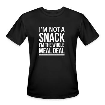 I'm not a snack I’m the whole meal deal - Men's Moisture Wicking Performance T-Shirt - black - Front - Jackson (183cm)