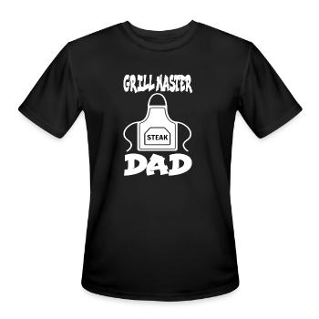 Grillmaster Dad Bbq Grill Barbecue Barbecue Smoker - Men's Moisture Wicking Performance T-Shirt - black - Front - Jackson (183cm)