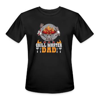 Grillmaster Dad Bbq Grill Barbecue Barbecue Smoker - Men's Moisture Wicking Performance T-Shirt - black - Front - Jackson (183cm)