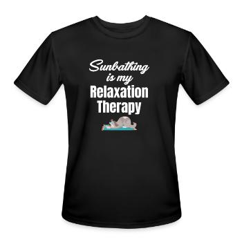 Sunbathing Is My Relaxation Therapy Summertime - Men's Moisture Wicking Performance T-Shirt - black - Front - Jackson (183cm)