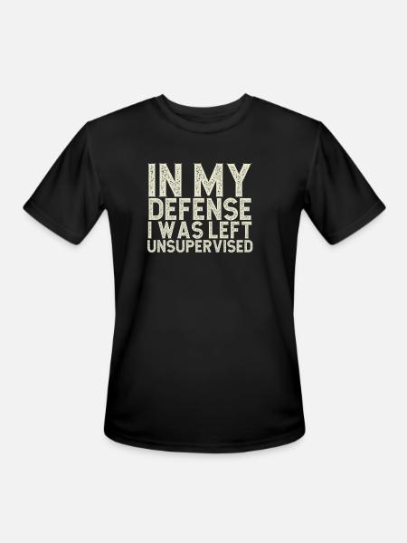 I Was Left Unsupervised - Men's Moisture Wicking Performance T-Shirt - black