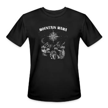 Wild Compass: Nature's Spirit Collection - Men's Moisture Wicking Performance T-Shirt - black - Front - Jackson (183cm)