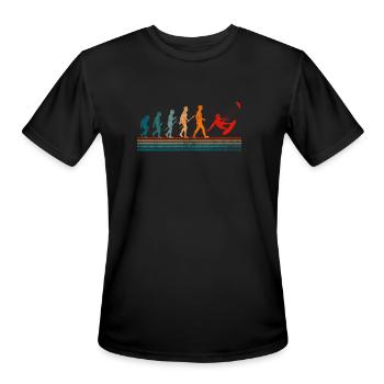 Kite Surfing Evolution Kiteboarder Kiteboarding - Men's Moisture Wicking Performance T-Shirt - black - Front - Jackson (183cm)