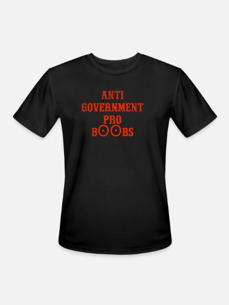 Anti government pro boobs - Men's Moisture Wicking Performance T-Shirt - black