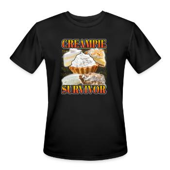 funny Creampie inappropriate embarrassing roulette - Men's Moisture Wicking Performance T-Shirt - black - Front - Jackson (183cm)