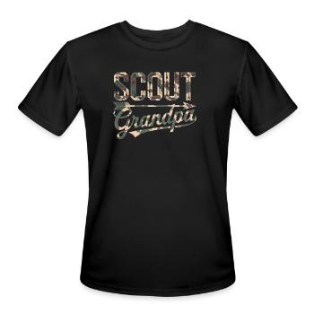 Scout Leader Scouting Camping Adventure - Men's Moisture Wicking Performance T-Shirt - black - Front - Jackson (183cm)
