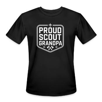 Scout Leader Scouting Camping Adventure - Men's Moisture Wicking Performance T-Shirt - black - Front - Jackson (183cm)