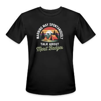 Scout Leader Scouting Camping Adventure - Men's Moisture Wicking Performance T-Shirt - black - Front - Jackson (183cm)