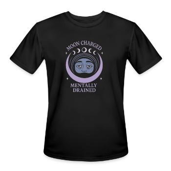 Witchy Book Club Pagan Reader Occult Fiction Coven - Men's Moisture Wicking Performance T-Shirt - black - Front - Jackson (183cm)
