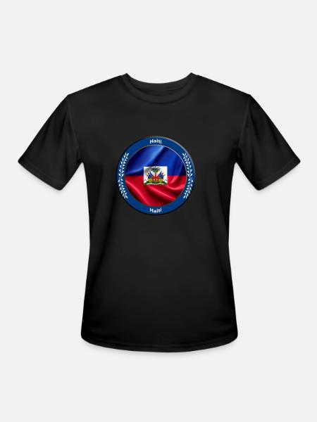 Haiti - Men's Moisture Wicking Performance T-Shirt - black