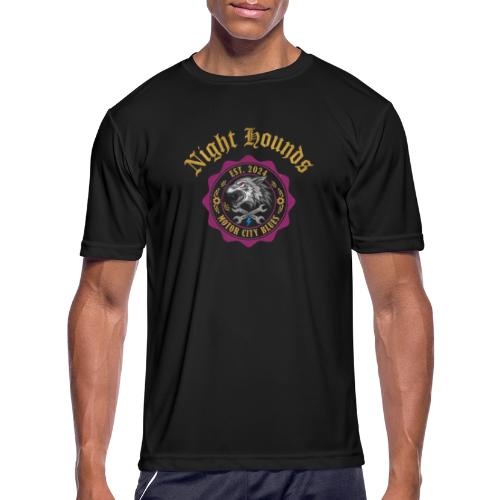 Night Hounds Wolf Patch - Men's Moisture Wicking Performance T-Shirt