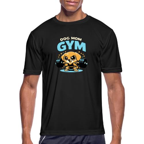 Chibi Dog Gym Workout - Men's Moisture Wicking Performance T-Shirt