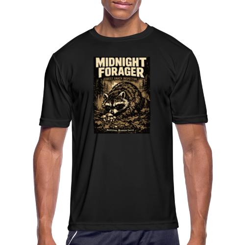 Midnight Forager Raccoon Mushroom Hunter - Men's Moisture Wicking Performance T-Shirt