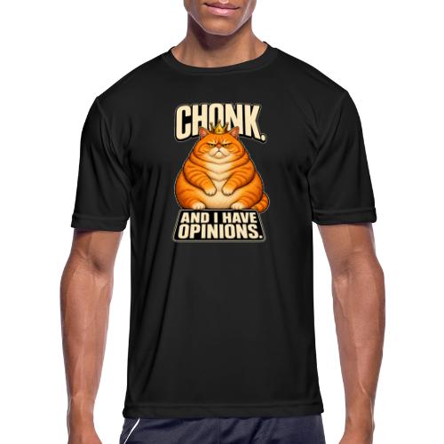 Chonk King Cat - Opinionated Kitty - Men's Moisture Wicking Performance T-Shirt