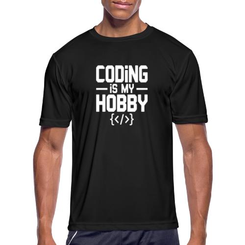 Coding Is My Hobby Typography - Men's Moisture Wicking Performance T-Shirt