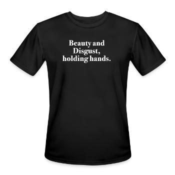 Beaty and Disgust, holding hands. - Men's Moisture Wicking Performance T-Shirt - black - Front - Jackson (183cm)