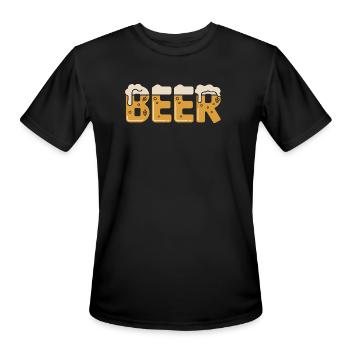 Beer - Men's Moisture Wicking Performance T-Shirt - black - Front - Jackson (183cm)
