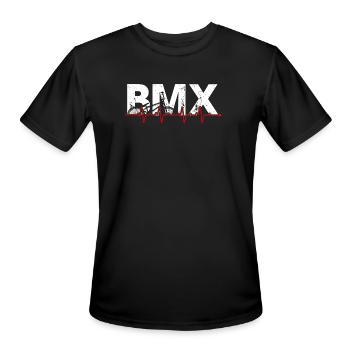 BMX Pulse Heartbeat Street Logo - Men's Moisture Wicking Performance T-Shirt - black - Front - Jackson (183cm)