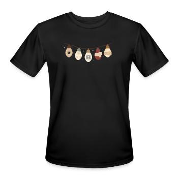 comfy lights winter - Men's Moisture Wicking Performance T-Shirt - black - Front - Jackson (183cm)