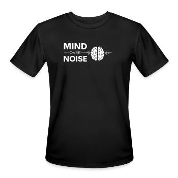 Mind Over Noise Brain Graphic - Men's Moisture Wicking Performance T-Shirt - black - Front - Jackson (183cm)