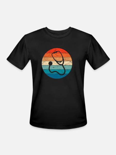 Stethoscope - Men's Moisture Wicking Performance T-Shirt - black