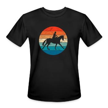 Equestrian Sport - Men's Moisture Wicking Performance T-Shirt - black - Front - Jackson (183cm)