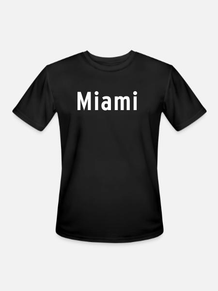Miami - Men's Moisture Wicking Performance T-Shirt - black