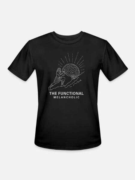 The Functional Melancholic - Men's Moisture Wicking Performance T-Shirt - black